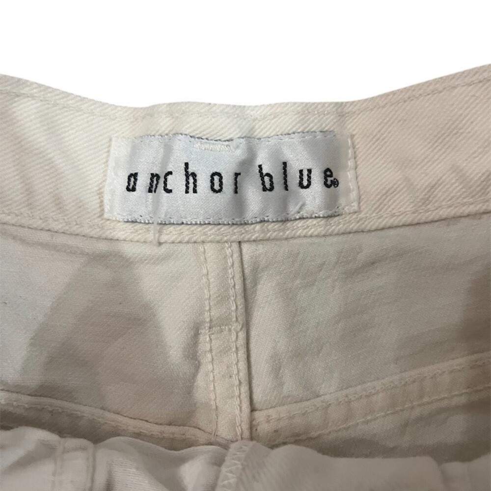 Vintage Anchor Blue Denim Shorts Womens Size 5 White High Rise - Picture 2 of 7